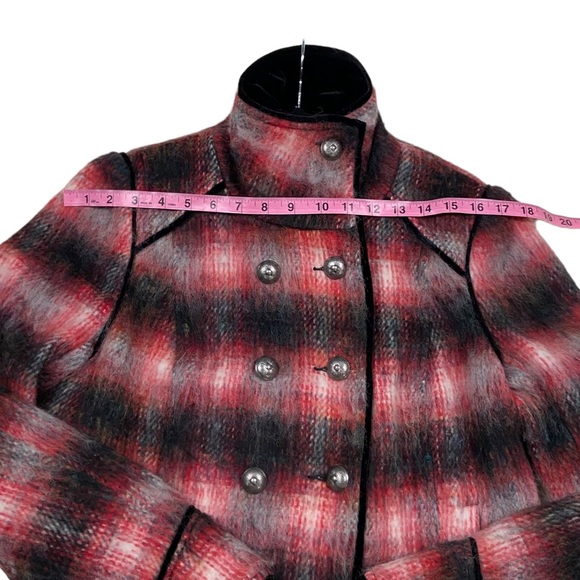Free People Buffalo Shadow Plaid Wool Moto Military Jacket Small - Picture 12 of 15
